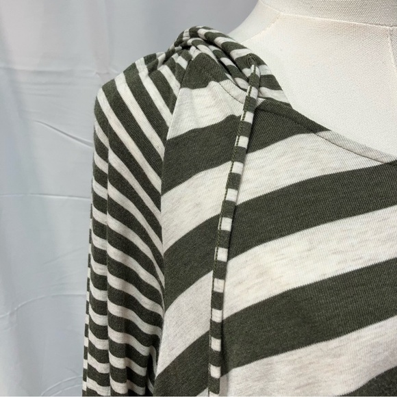 Cabi Playoff Hoodie Womens Small Ivory Green Stripe Style‎ #3995 Fall 2020 - Picture 3 of 14